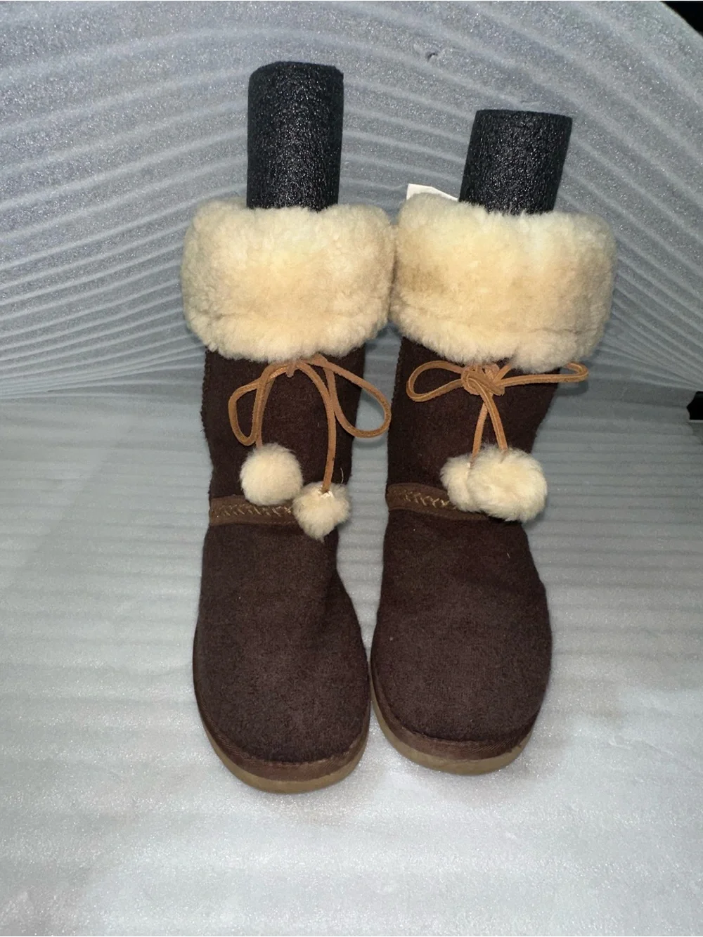 UGG Chestnut Suede Short Shearling Boots